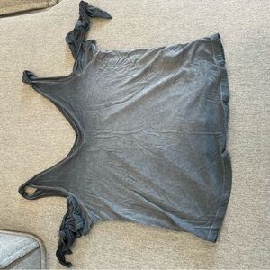 American Eagle Outfitters Gray Tie Front Tank Top